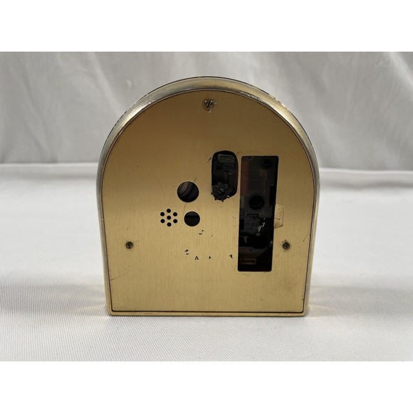 Vintage Bulova Quartz Gold Desk Clock Made in West Germany Tested Working - Picture 2 of 12